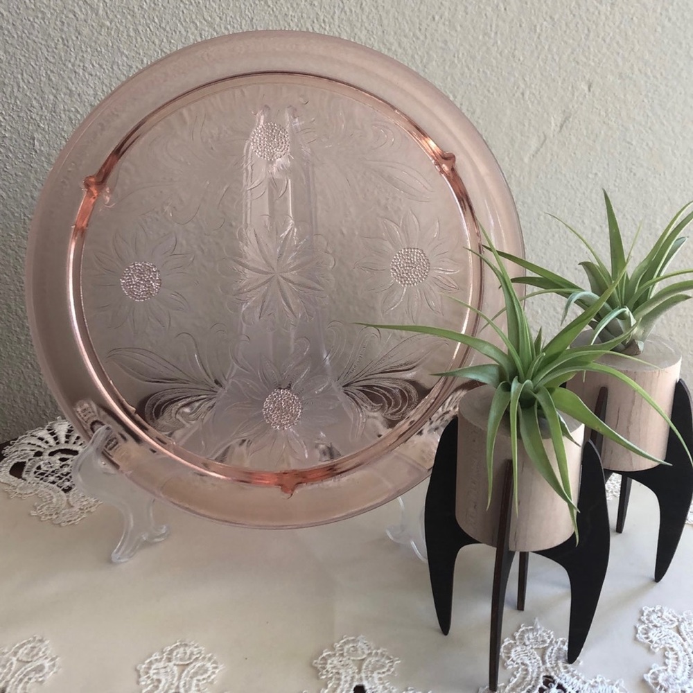 Jeanette glass cake plate